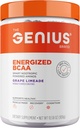 Genius BCAAパウダー - 5gビーガンBCAAs L-グルタミン、Cognizin&Rhodiola筋肉回復エネルギーサポート100mgカフェインプレ、イントラ、ポストワークアウト焦点&パフォーマンスのための向知性サプリメント - ブドウLimeade