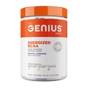 Genius BCAAパウダー - 5gビーガンBCAAs L-グルタミン、Cognizin&Rhodiola筋肉回復エネルギーサポート100mgカフェインプレ、イントラ、ポストワークアウト焦点&パフォーマンスのための向知性サプリメント - ブドウLimeade