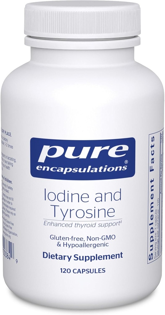 Pure Encapsulations Iodine and Tyrosine | Hypoallergenic Supplement for Enhanced Thyroid Support | 120 Capsules