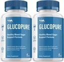 (2 Pack) Gluco Pure Healthy Vitamin Support Supplement - Advanced Formula Gluco Pure, GlucoPure Maximum Strength Reviews, 120 Capsules