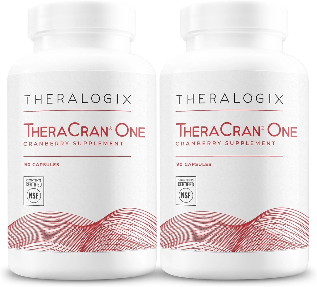 Theralogix TheraCran Oneクランベリーカプセル - 180日の供給 - 男性と女性のためのクランベリーサプリメント - 尿路の健康をサポートするためのクランベリーピル* - カプセルあたり36mgパック - NSF認定、180コウン