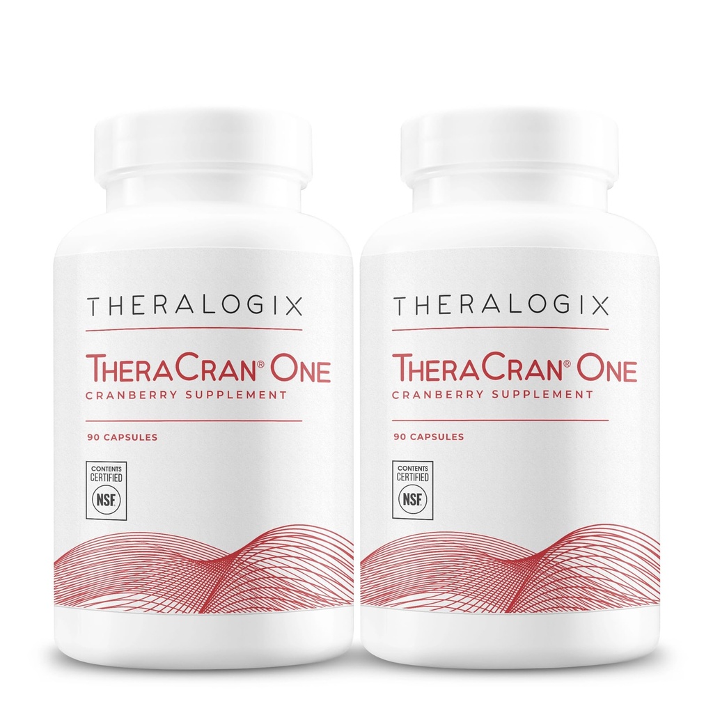 Theralogix TheraCran Oneクランベリーカプセル - 180日の供給 - 男性と女性のためのクランベリーサプリメント - 尿路の健康をサポートするためのクランベリーピル* - カプセルあたり36mgパック - NSF認定、180コウン