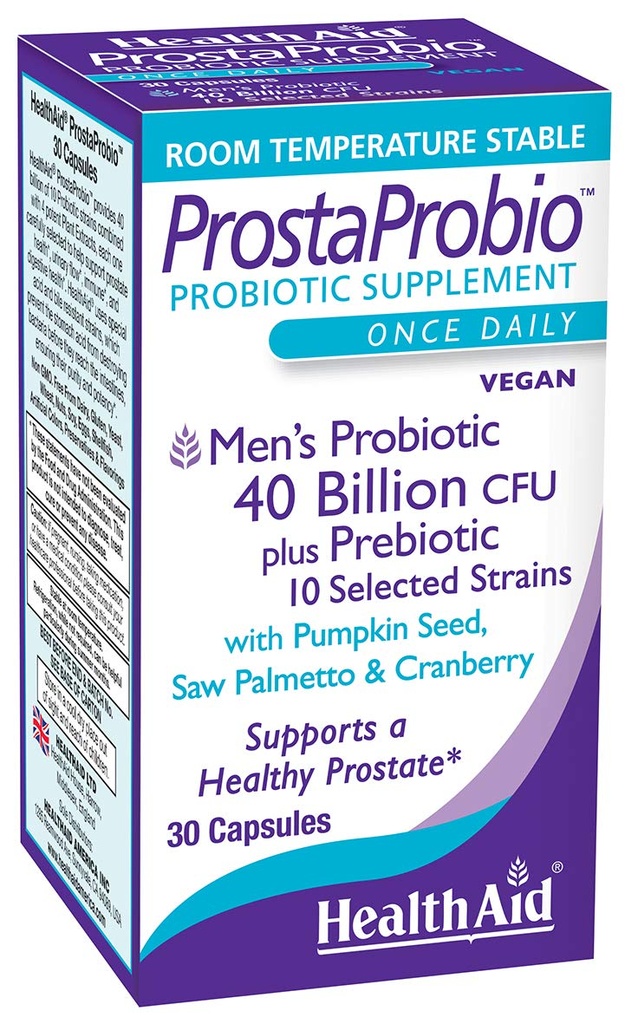 ProstaProbioの男性の毎日のプロバイオティック - 10プレバイオティクス、カボチャの種子、ソーパルメット&クランベリーのストレーナー | 30 前立腺&尿の健康サポートのための毎日のベジタリアンカプセル