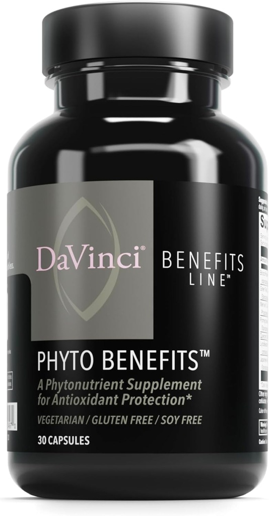 DAVINCI Labs Phyto 利点 - 心臓、脳、免疫の健康、GLP-1 生産をサポートし、カークミン、ケルセチン、緑茶など* - ベジタリアン、グルテンフリー、大豆フリー - 30 カプセル