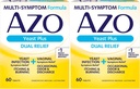 AZO Yeast Plusデュアルリリーフタブレット、イースト感染と腟の症状救済、かゆみを取り除きます。