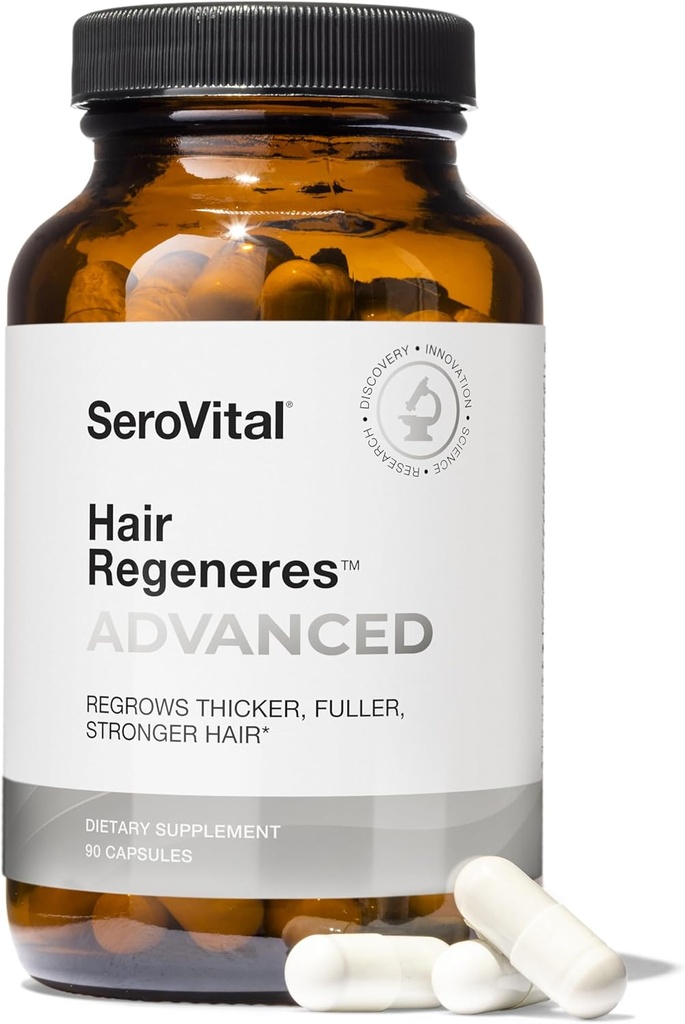 Serovital Hair Regeneres Advanced Hair Growth Supplement - Hair Vitamins for Women, Advanced Hair Regrowth, Hair Loss Treatments for Women, Thinning Hair Treatment – 90 Count