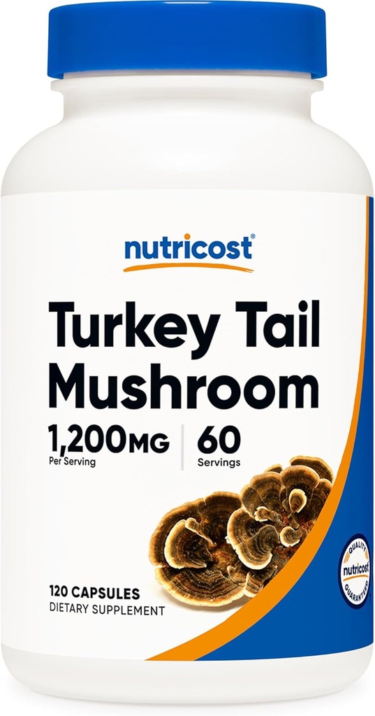 ヌトリコストトルコテールマッシュルームカプセル1200mg、60サービング(120カプセル) - グルテンフリー、非GMO、ベジタリアンフレンドリー