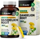 BIO KRAUTER Dandelion Root サプリメント - 1800 mg 強度 - 250 カウント - Dandelion Root カプセル - 肝臓サポートと免疫のためのビーガンカプセル