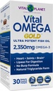 Vital Planet - Vital Omega Ultra Potent Wild Caught Omega 3 魚油サプリメント 2350mg 高効力オメガ 3 脂肪酸は、脳と心臓の健康 30 ソフトゲルをサポートするためにEPAとDHAを補います