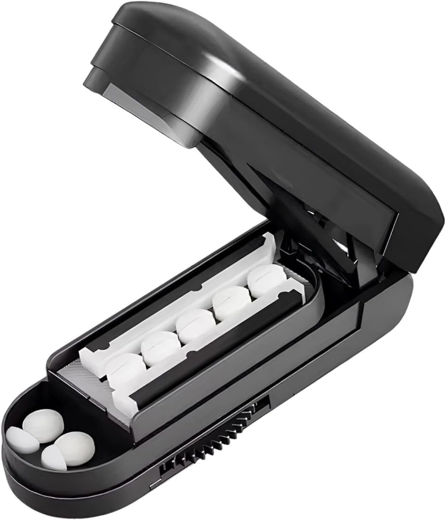 Pill Cutter, Pill Cutter Splitter for Small and Tiny Pills, Cut Pills, Vitamins, Tablets, Adjustable Pill Cutter for Small or Large Pills with Hidden Sharp Stainless Steel Blade, Travel Sized