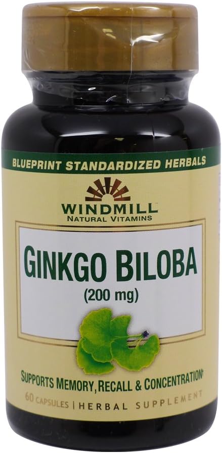 ウィンミルによるGinkgo Biloba 200mg 60キャップ