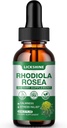 1つのパック2000MG Rhodiola Roseaのチンキ - 有機性自然なRhodiola Roseaのエキスの液体は圧力、気分、エネルギー及び頭脳サポートのための補足-よりよい吸収、砂糖の自由な2 Fl Ozを落とします