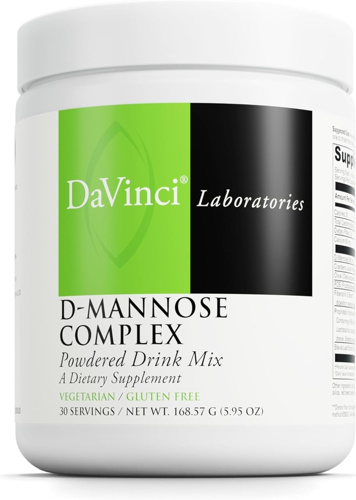 DAVINCI Labs D-Mannose Complex - パウダードリンクミックスは免疫システムと尿路の健康をサポート* - カルシウム、クランベリージュースパウダー&プレバイオティックファイバーと膀胱の健康補助* - 30サービング(168.57 g)
