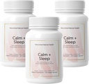 Nourished Natural - Calm + Ashwagandha、Chamomile、Tartチェリーエキス、パッションフラワー、L-テアニン、およびマグネシウム- 180のカプセルとの深い残り及び弛緩のための睡眠のカプセル