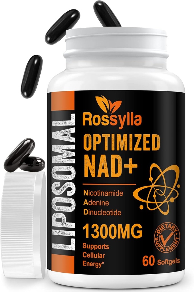 1300 MG Liposomal NAD+ サプリメント | 吸着性が高い | NAD+ ブーストへの最も純粋な NAD Supplemet Effetively | NAD+のボーズ 老化の防衛のためのサプリメント, 細胞エネルギー, 長寿 | 60 カウント