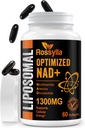 1300 MG Liposomal NAD+ サプリメント | 吸着性が高い | NAD+ ブーストへの最も純粋な NAD Supplemet Effetively | NAD+のボーズ 老化の防衛のためのサプリメント, 細胞エネルギー, 長寿 | 60 カウント
