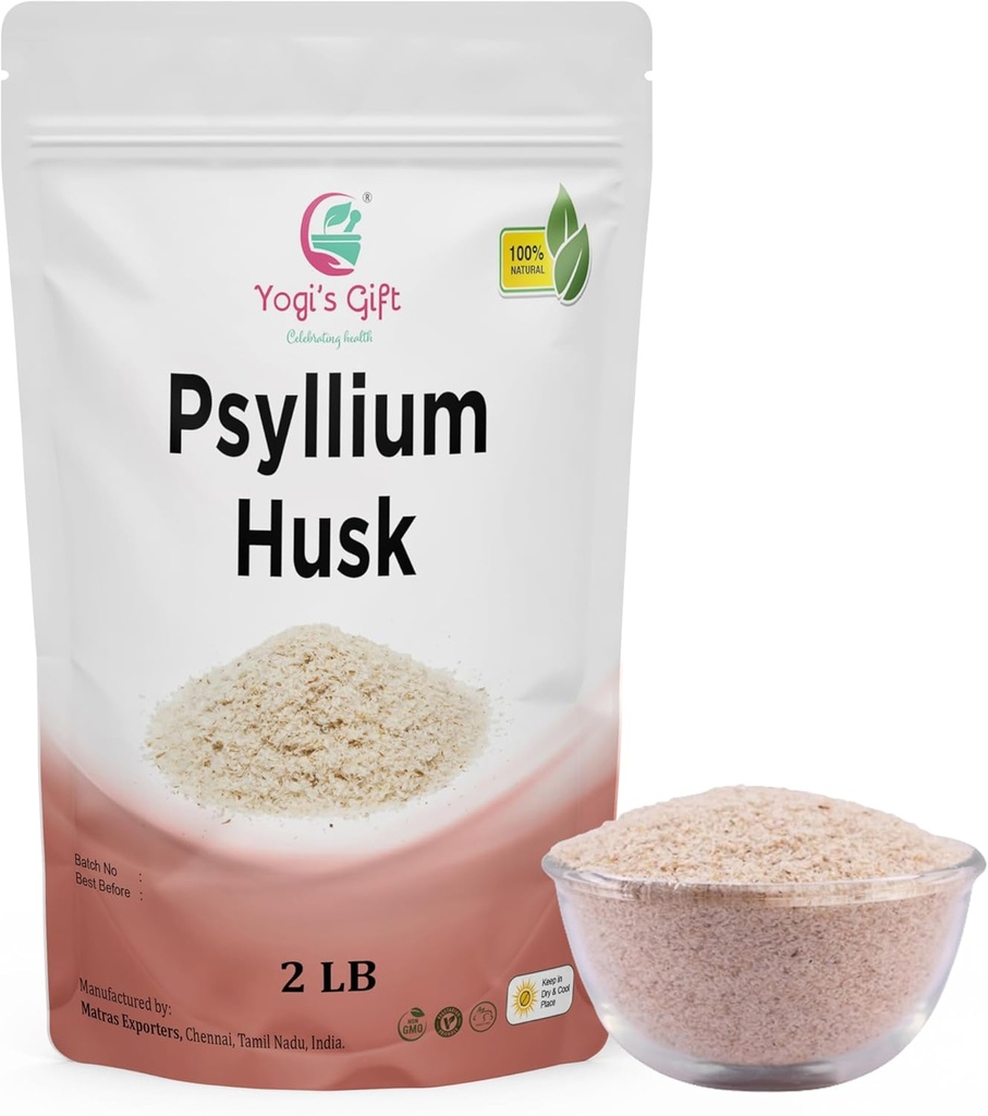 Psyllium Husk 全2ポンド (32Oz)、Smoothies、Cooking、Baking、Unflavored、ファイングラウンド、100%ナチュラル、非GMO、Yogi'sギフト®による使用