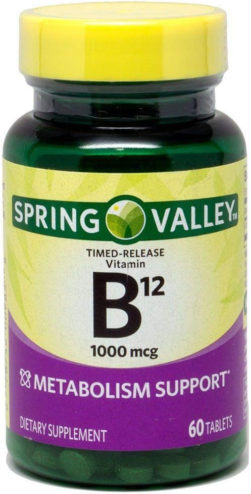 スプリングバレー - ビタミンB-12、1000 mcg、60錠