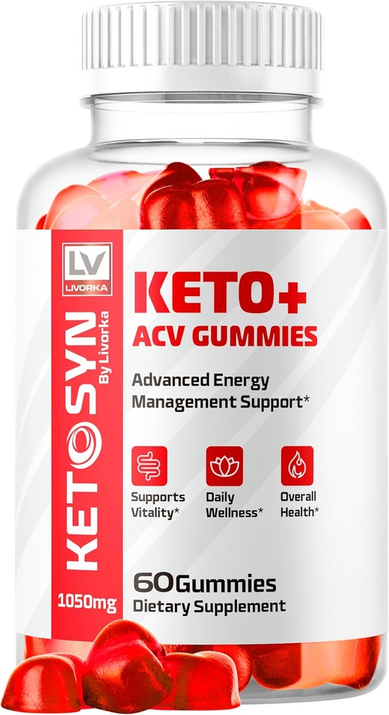 LIVORKA Ketosyn ACV Gummies、Keto Syn Gummies、Ketosyn Keto Plus ACV Gummies、Ketosyn Keto ACV Gummies、Keto Syn ACV Gummies 1050 MG、Keto ACV Gummies Ketosyn、60 Gummies for 1ヶ月