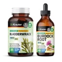 BIO KRAUTER Bladderwrack 100 カプセル & Burdock Root Tincture 4 Fl. Oz.