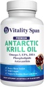 Antarctic Krill Oil Omega 3 Astaxanthin Choline DHA EPA, Superior Absorption, Extra Strength, No Fish Oil Aftertaste, Heavy Metal Tested, Small Size softgels 500mg
