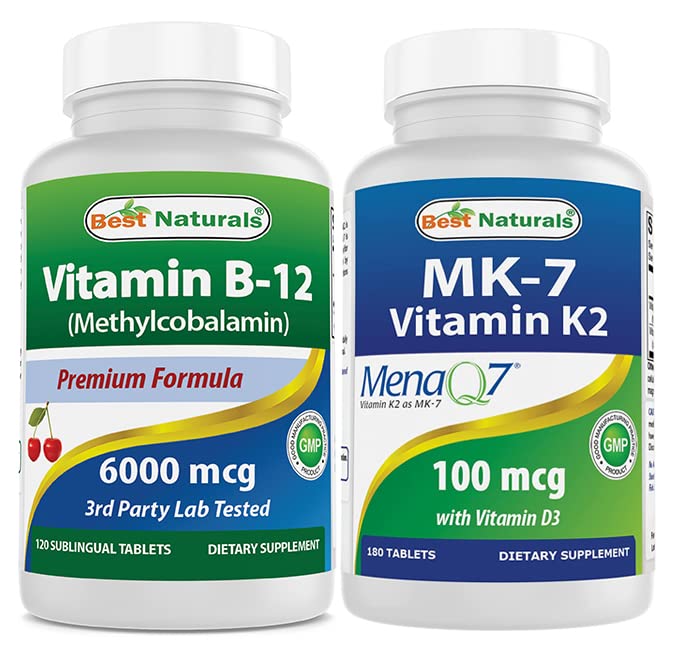 ベストナチュラルビタミンB12 6000 mcg&ビタミンK2(MK7)とD3