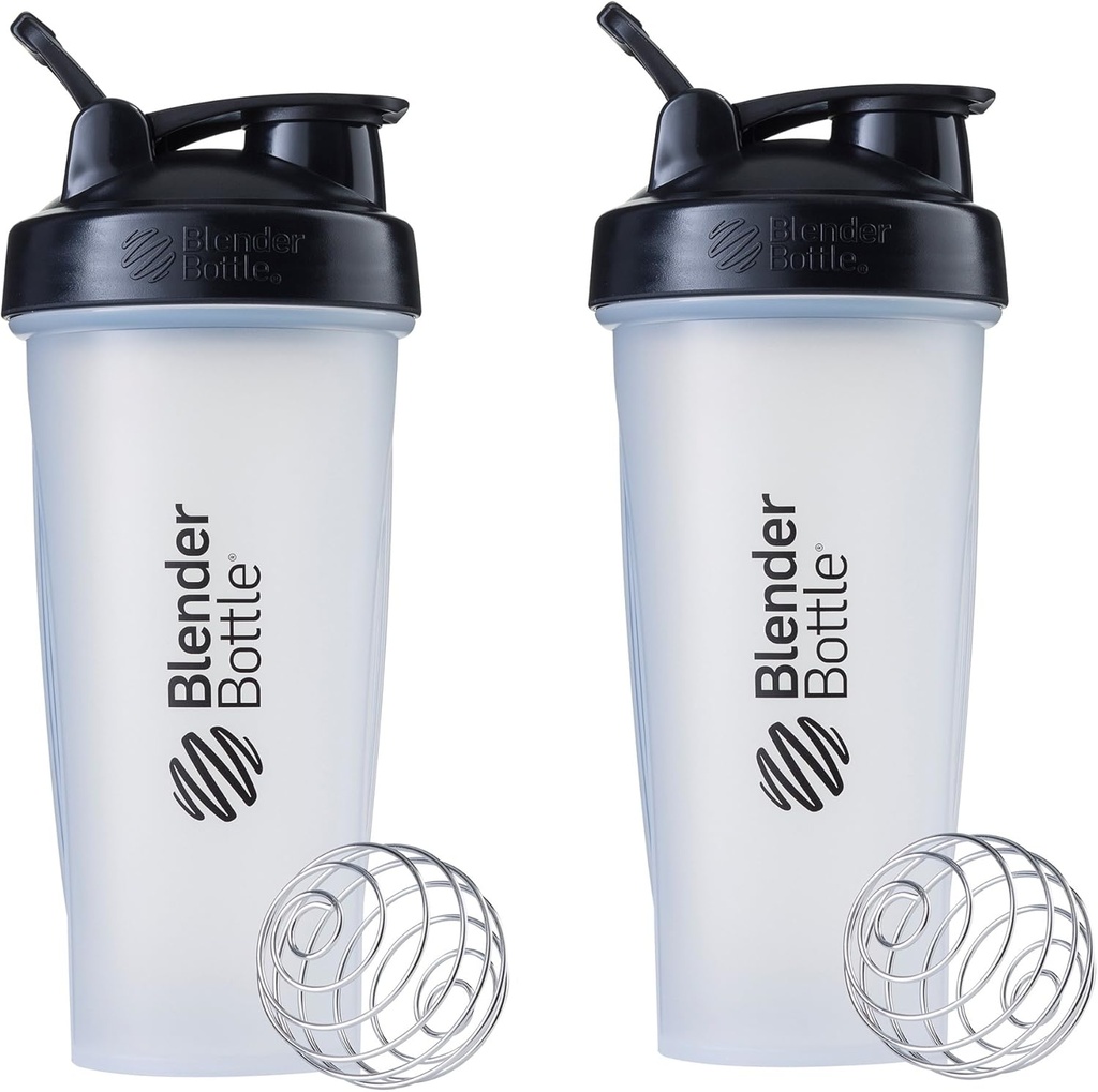BlenderBottleのプロテインの揺れおよびプレワークアウト、28oz、Clear/Black (パッケージ 2)