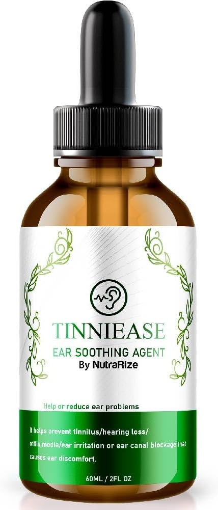 NutraRize TinniEase Ear Drops, Pro 補聴器サポートフォーミュラ, All Natural Ear Liquid Supplement, Ringing Ears, Ear Healthの最大強度, レビュー (30 サービング)