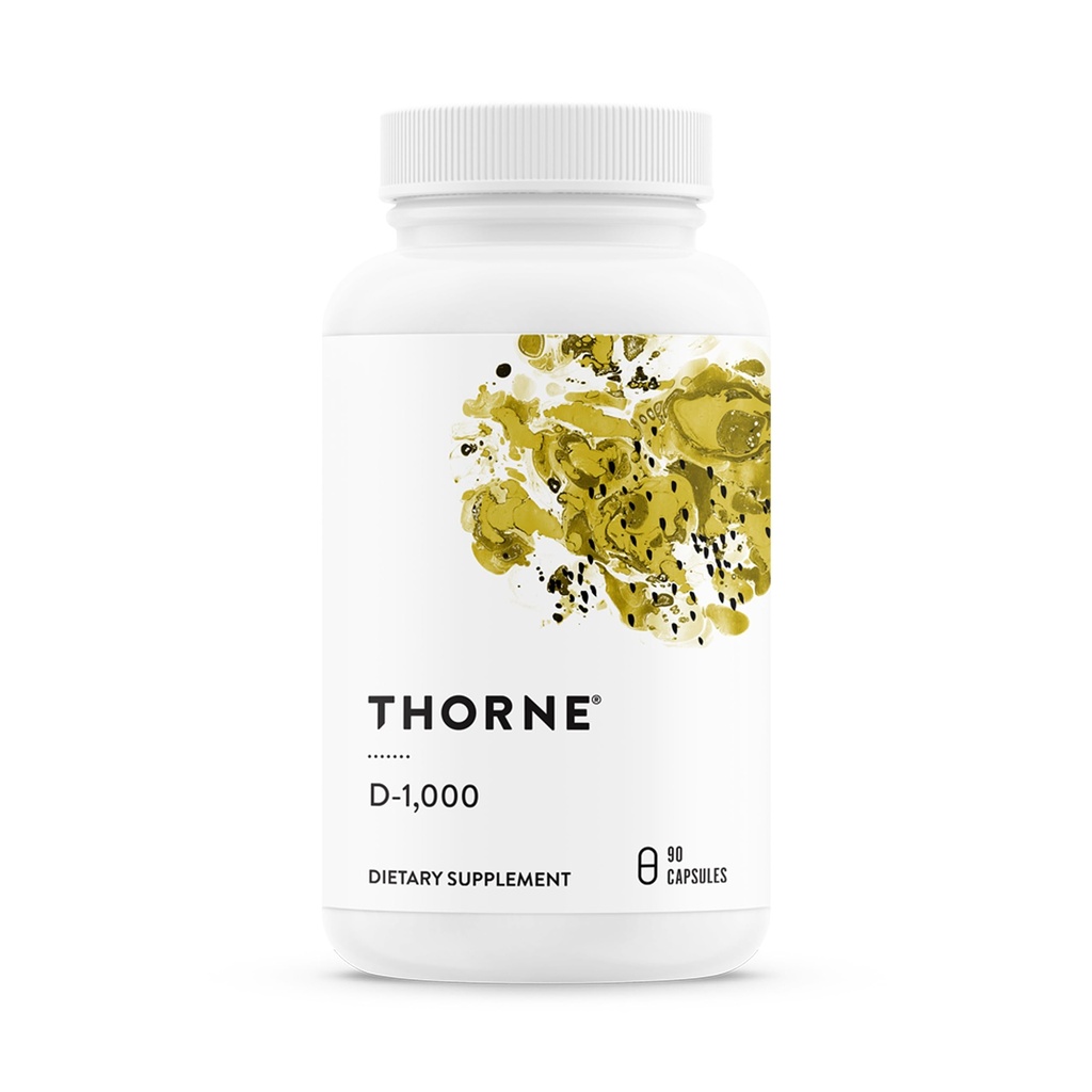 THORNE - ビタミンD3サプリメント - 健康な骨、歯、筋肉、心血管および免疫機能をサポート* - グルテン、酪農場&大豆フリー - 1,000 IU - 90のサービング