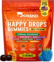 Happy Drops – Daily Superfood Gummies for Mood Support, Focus and Energy – Sugar-Free, Vegan, Blueberry Flavor – 90 Gummies for Adults – Daily Support for Mood, Focus and Natural Energy