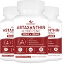 アスタキサンチンおよびLycopene 70mgのPhosphatidylcholine、LuteinおよびZeaxanthinの強力な酸化防止剤の補足(180のカプセル)のアスタキサンチンの補足