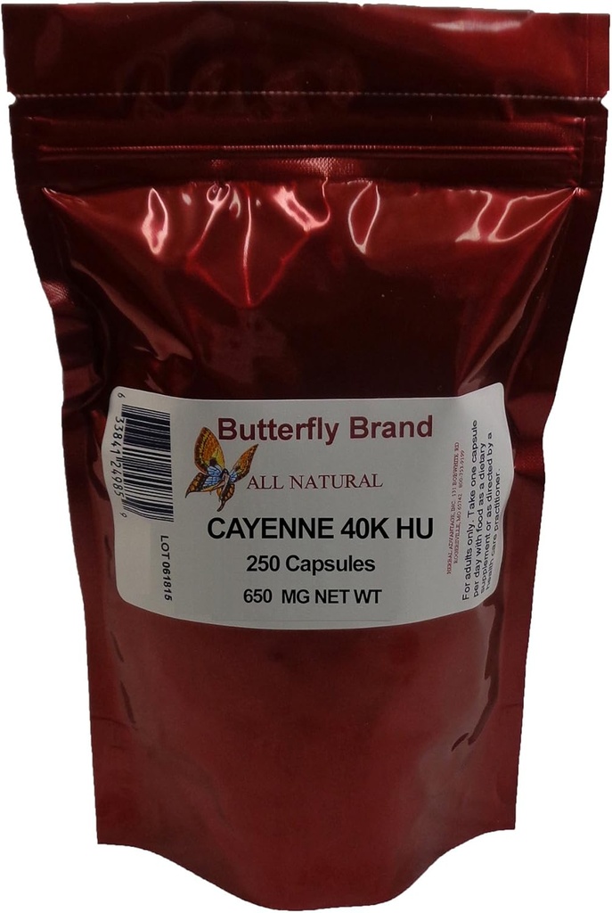 Cayenne 40KのHのカプセル250の650mg袋