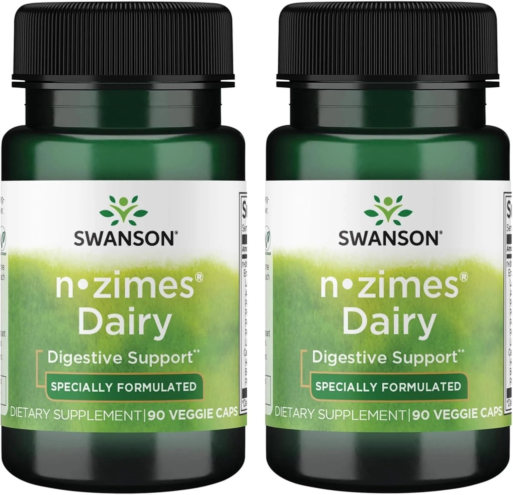 Swanson n-zimes Dairy 90 Veg カプセル酵素 (2 パック)