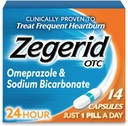Zegerid OTC 24Hour Heartburn救済、Omeprazole 20mg +ナトリウムのBicarbonateの唯一のプロトン ポンプ抑制剤は、Frequent Heartburn、14ctカプセルを扱います