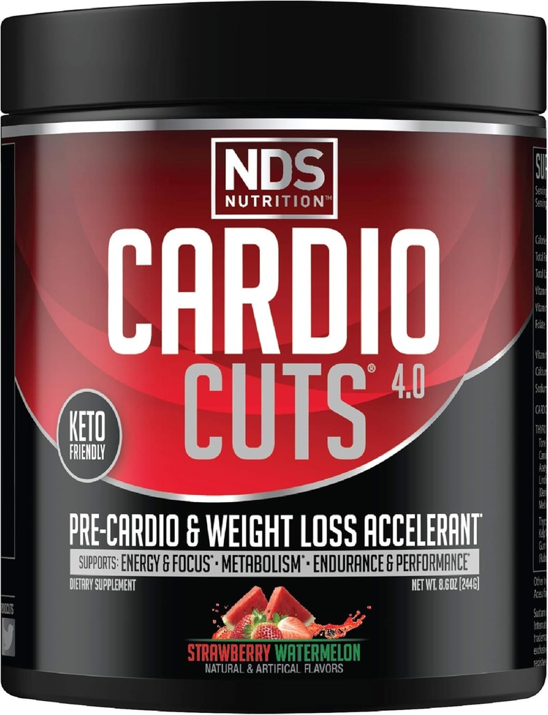 NDS Nutrition 4.0 Pre Workout Supplement - L-Carnitine、CLA、MCTs、L-Glutamine、およびSafflower Oil - Strawberry Watermelon(40のサービング)による高度な減量とプリCardioフォーミュラ