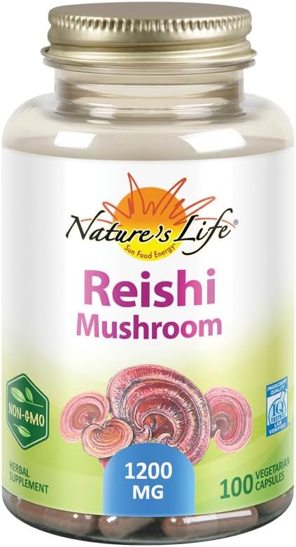 Nature's Life Reishimash 1200 mg | 健康免疫機能、エネルギーと気分のサポートサプリメント | 非GMO&ラボ 確認済み | 100 ベジタリアンカプセル