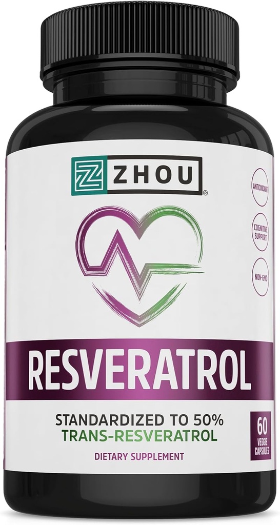 ZHOUのResveratrol:29:Vcp、(Btlプラスチック)1000mg 60ct