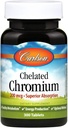 Carlson Chelated Chromium 200 mcg 優れた吸収 - 健康な代謝エネルギー生産と最適ウェルネス - 300 錠