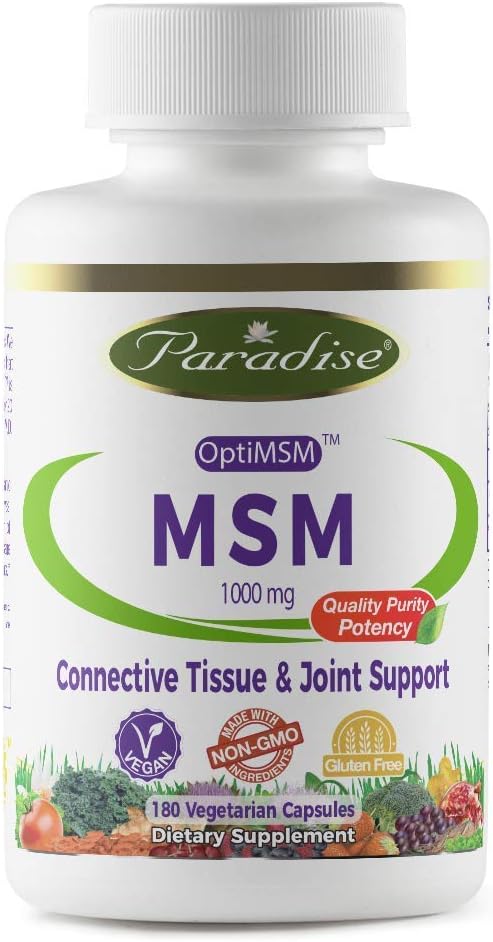 パラダイス MSM. 100% OPTIMSM の原物の世界的な特許を取られた原料。 - 100% 自然に抽出される - 粗い化学薬品か溶媒無し - 100% のアメリカ人は作りました!