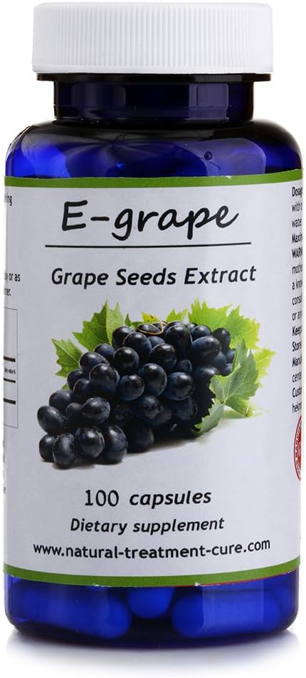 Hekmaセンターグレープ種子の純粋なエキス - Vitis Vinifera - 100カプセル - ビーガン