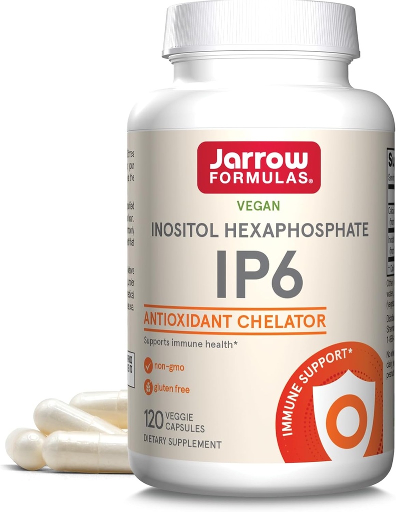 JarrowフォーミュラIP6イノシトールヘキサリン酸塩 - 500mg - 120ベジギーカプセル - 精製イノシトールヘキサリン酸塩 - 免疫健康サポートサプリメント - 最大120回のサービング