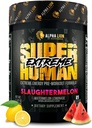 ALPHA LION Superhuman Extreme High Stim Pre Workout Powder, Beta Alanine, L-Taurine & 356mg Tri-Source Caffeine for Sustained Energy, Nitric Oxide & Citrulline for Pump (21 Servings, Slaughtermelon)