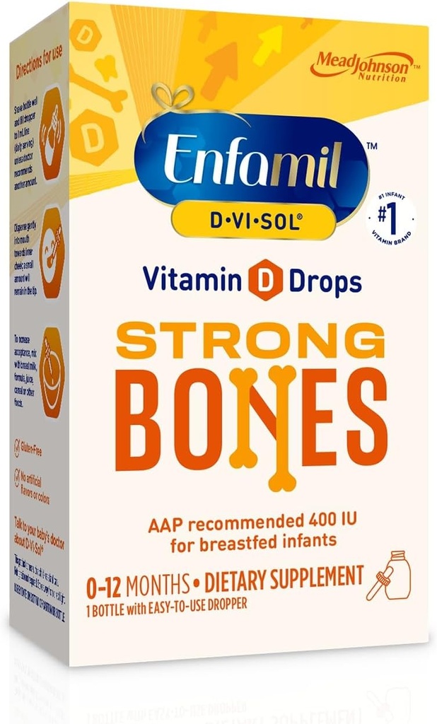 Enfamil D-Vi-SolのビタミンDの補足は50のmL (2のパック)を低下させます