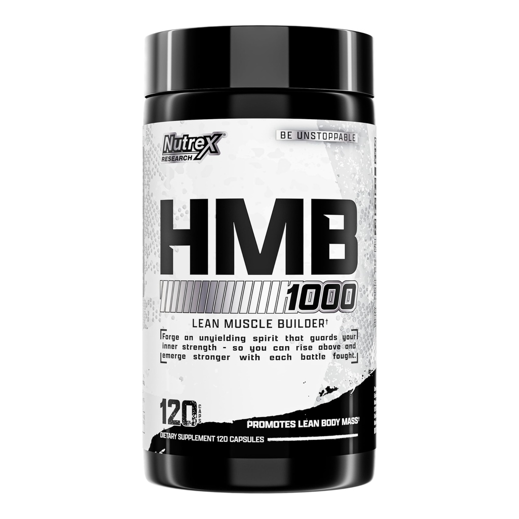 Nutrex Research HMB 1000 MG | 筋肉の回復を支えて下さい、骨格筋の損傷を減らして下さい、高められた強さは、筋肉損失を防いで下さい | 120のカプセル