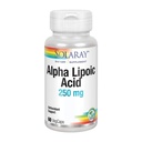 SOLARAYアルファリポ酸250mg - 60ベジキャップ - 健康的な抗酸化活性とエネルギーサポート - 非GMO&ビーガン