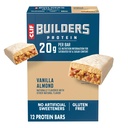 CLIF BUILDERSの蛋白質棒-バニラ アーモンドの味- 20gの植物によって基づく蛋白質-グルテンフリー-非GMO -低いGlycemic -人工的な甘味料無し- 2.4のoz。(12のパック)