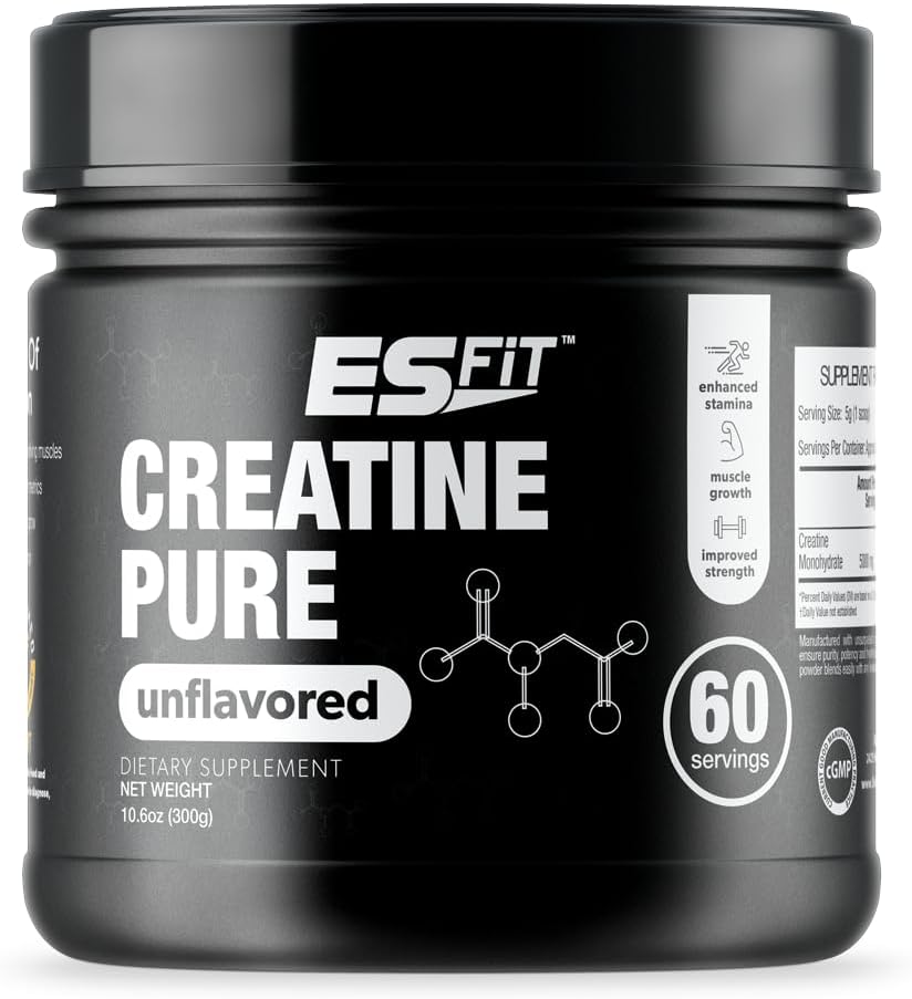 クレアチン | 5000Mg - 60 のサービング | 純粋な微粉化のクレアチンの一水化物 | 筋肉を造り、回復を改善して下さい、細胞の容積を増加して下さい