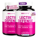 GOBIOTIX Lectin防衛 - Lectin Blocker MSMと消化酵素でリーキーガットのためのサプリメント - 女性と男性のための腸の健康でエイド - 非GMO +グルテンフリー - 60カプセル(2)