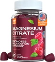 Magnesium Gummies for Adults 180 Mg - Premium Magnesium Citrate Supplement for Muscles, Nerves, Bones, and Heart Health - Gluten-Free, Sugar-Free, Berry Flavor - for Men and Women - 60 Gummies
