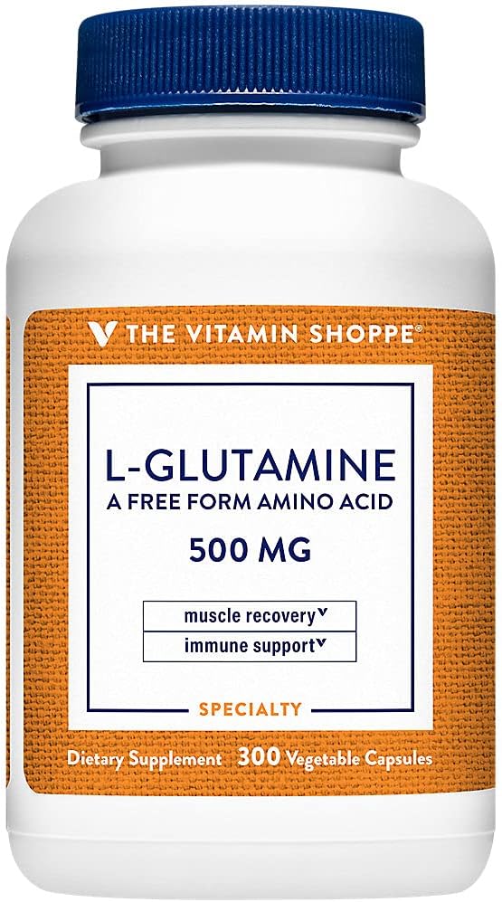 ビタミンのshoppe Lグルタミン500MGの自由な形態のアミノ酸、サポート筋肉回復及び免疫の健康(300のカプセル)